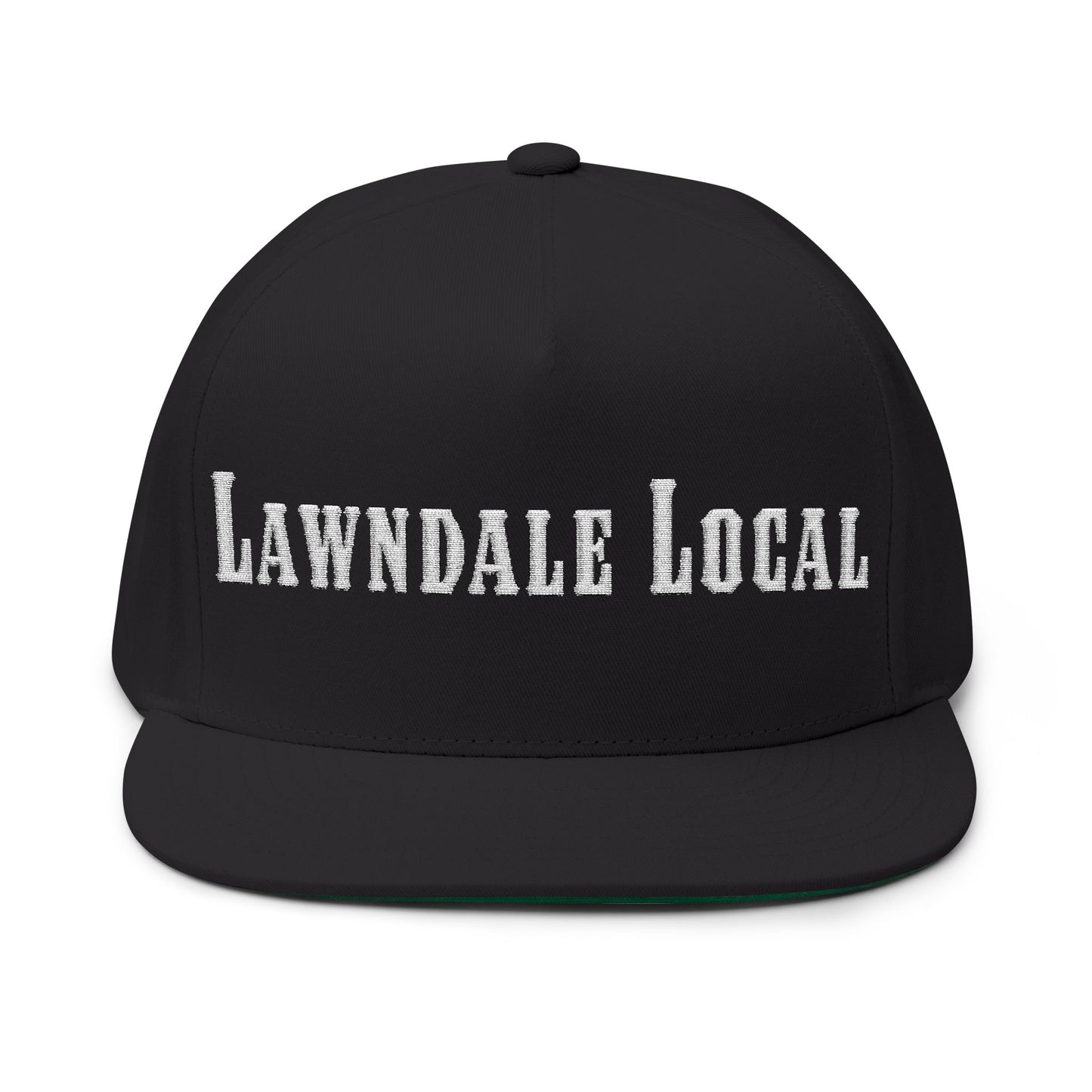 Flat Bill Cap — "Lawndale Local 90260" Embroidered Snapback Hat